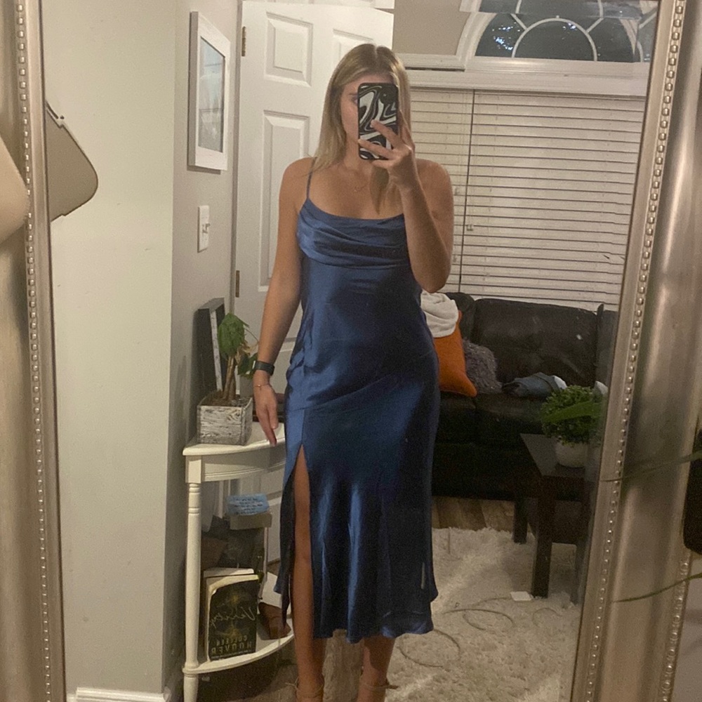 Hello molly blue silk dress - Picture 6 of 6